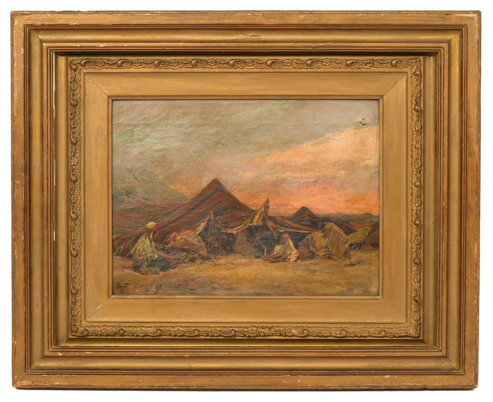 Albert Girard comparable auction result: albert girard oil painting in gilt wood frame