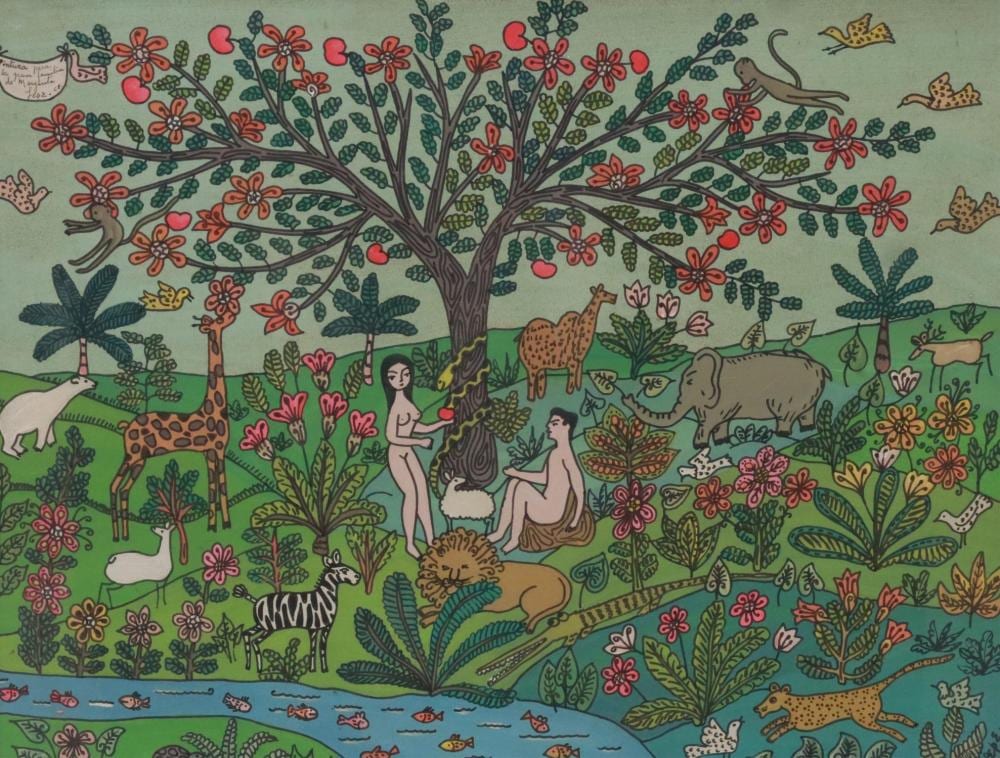 Manuel Lepe comparable auction result: manuel lepe mx 1936 1984 painting garden of eden