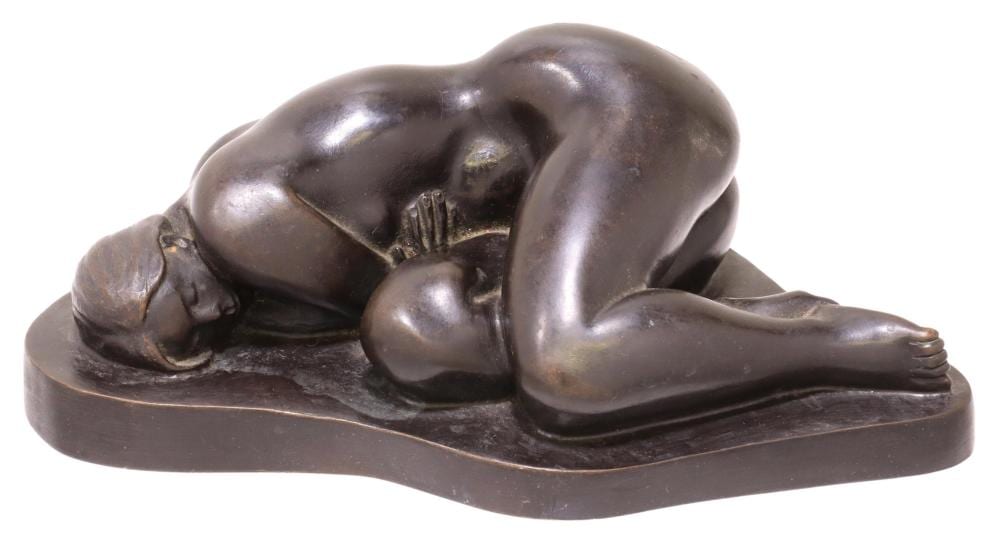 Victor Hugo Castaneda comparable auction result: victor hugo castaneda b 1947 bronze female nude