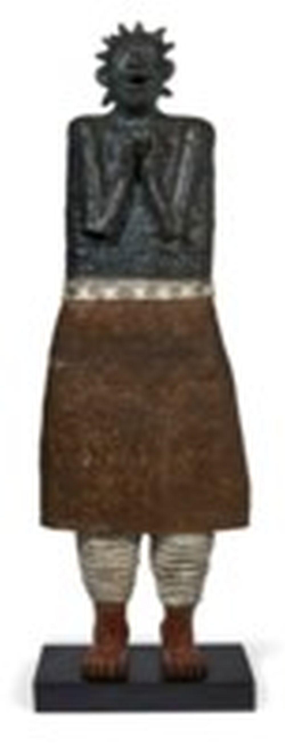 Adolfo Riestra comparable auction result: adolfo riestra 1944 1989 la cantante negra painted bronze height 65 in