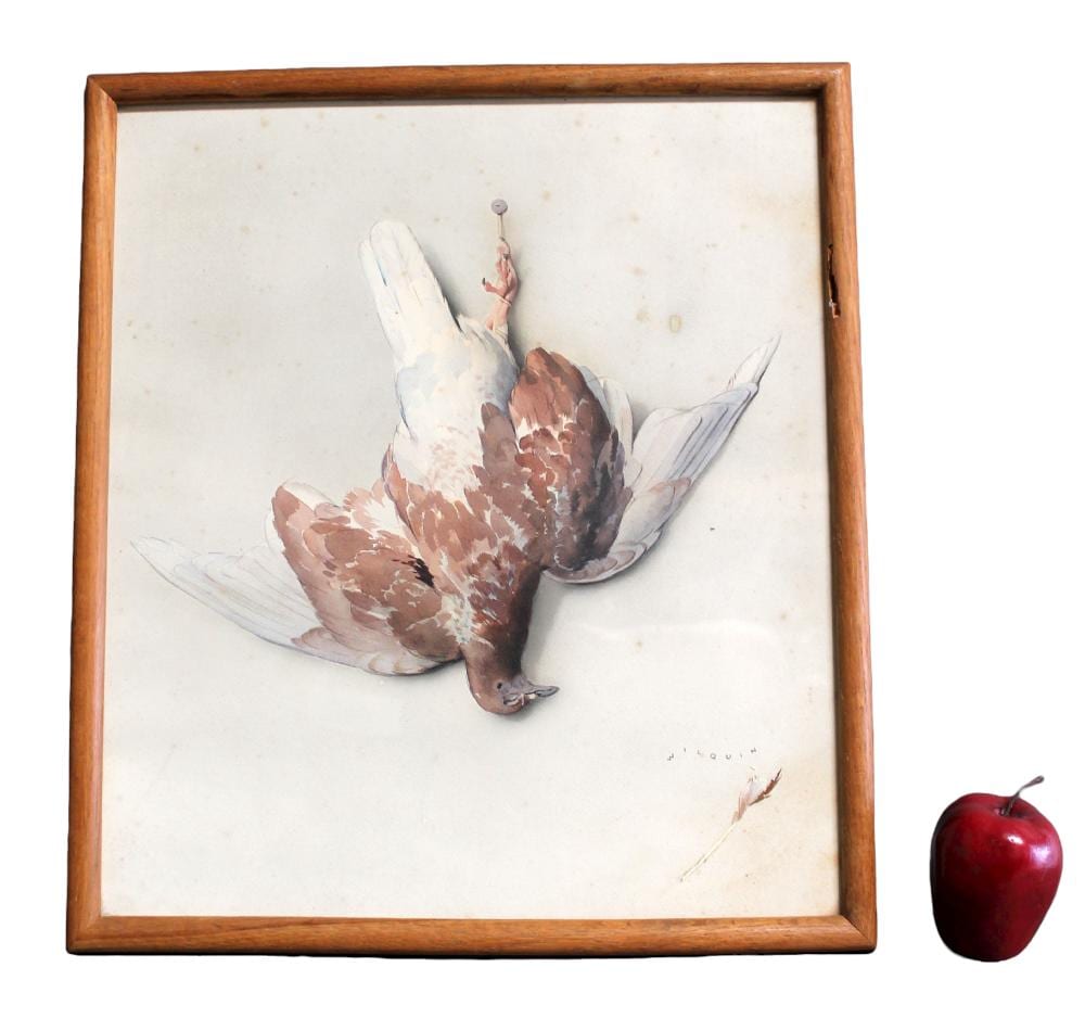 Andre Wilquin comparable auction result: andre wilquin watercolor painting on paper of a pheasant
