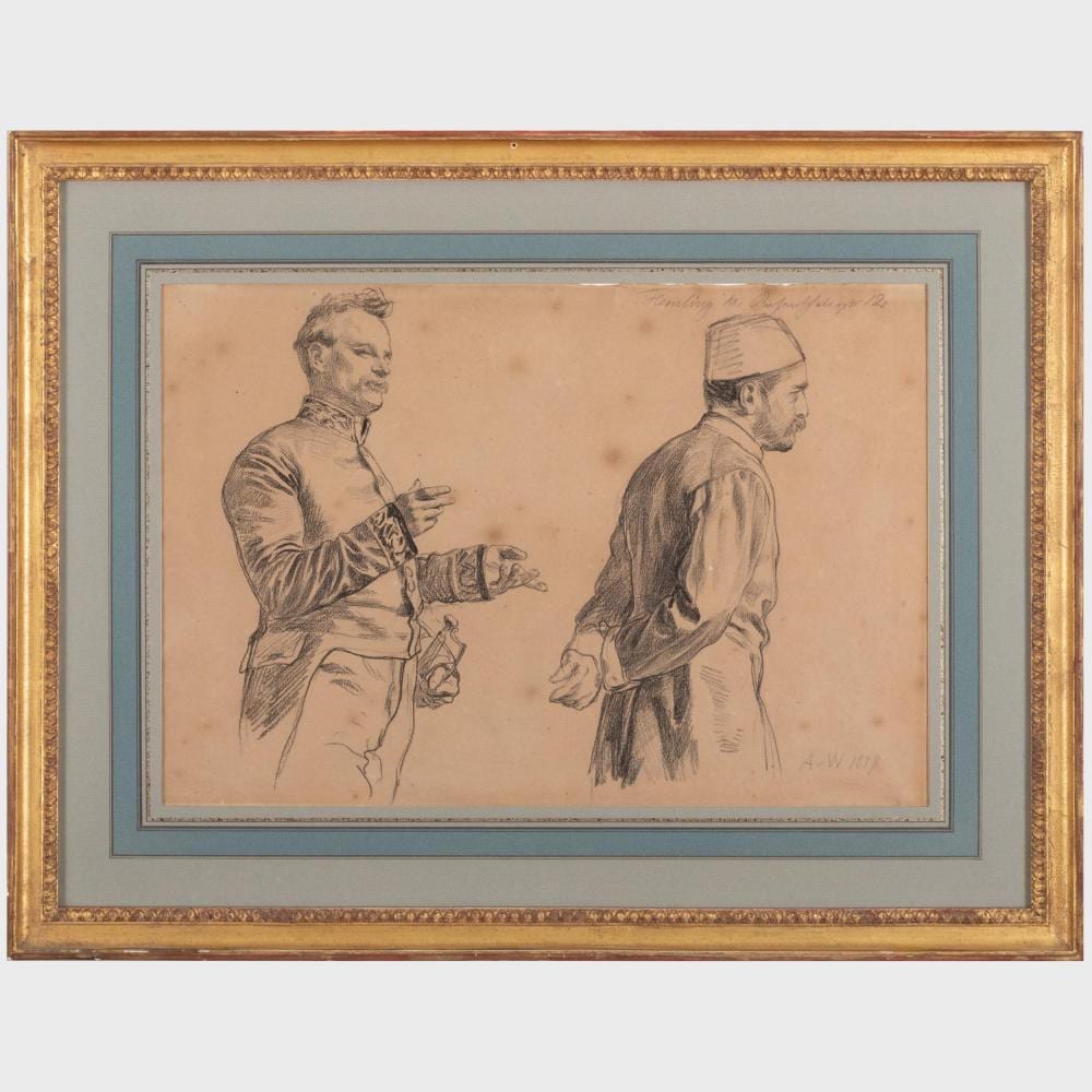 Anton Alexander von Werner comparable auction result: anton alexander von werner 1843 1915 two male figures