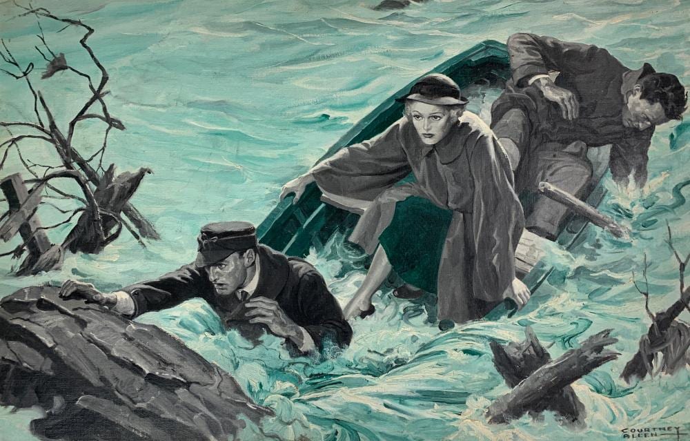 Courtney Allen comparable auction result: courtney charles allen 1896 1969 shipwreck oil on panel