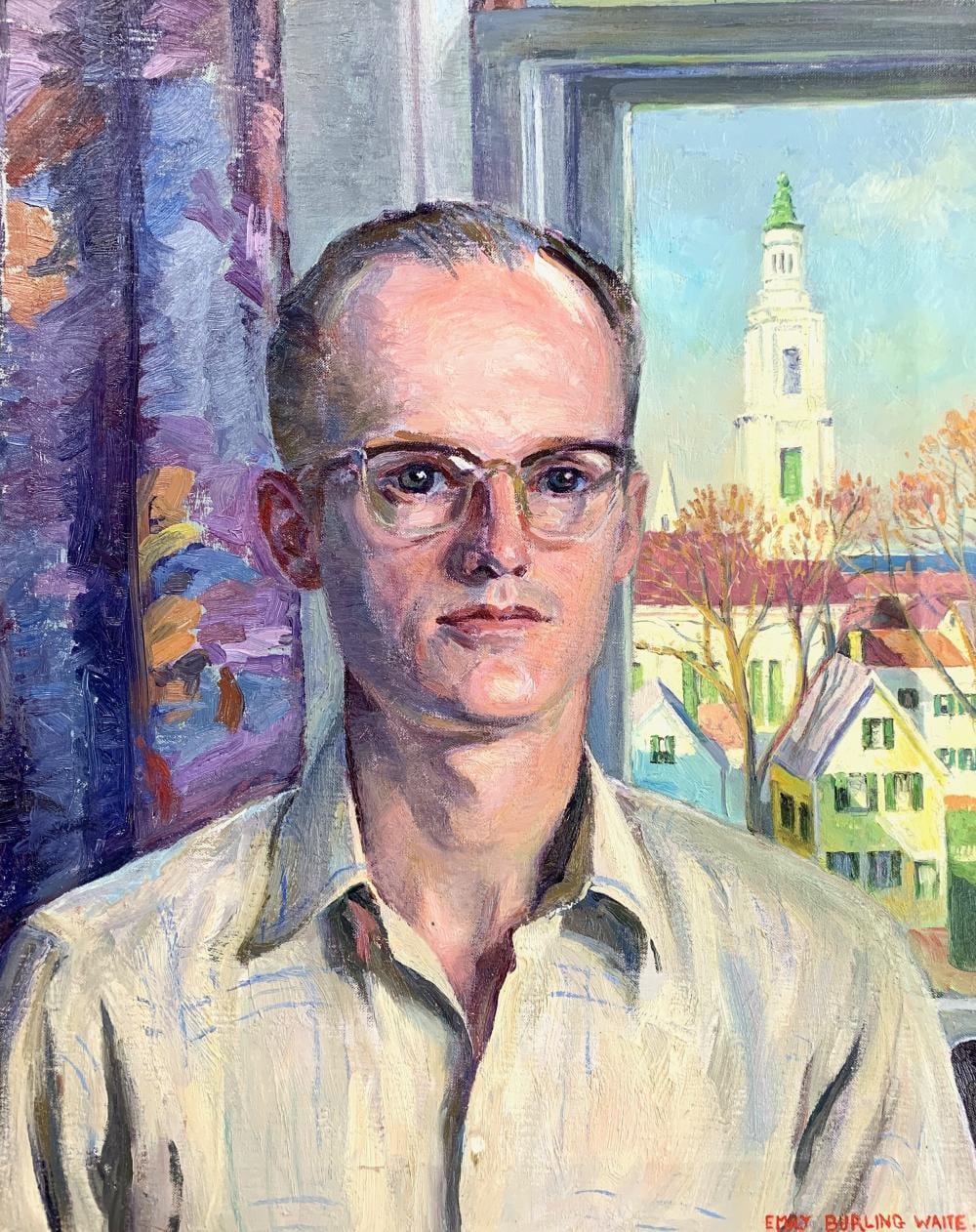 emily waite 1887 1980 portrait of man with glasses wellfleet oil on canvas · Bakker Auctions · 2022-10-08 Emily Waite comparable auction result: emily waite 1887 1980 portrait of man with glasses wellfleet oil on canvas