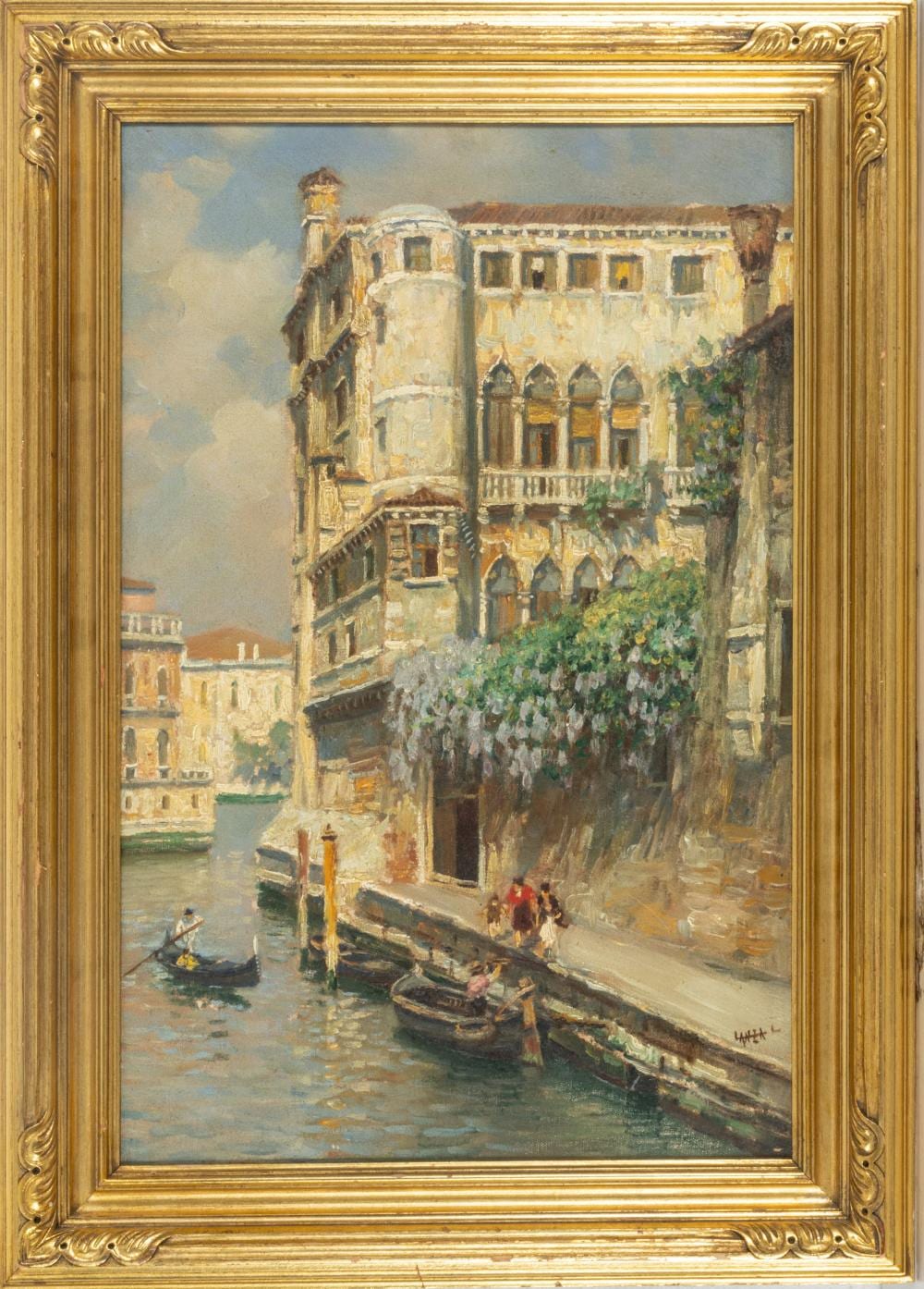 Luigi Lanza comparable auction result: luigi lanza italian b 1860 oil on canvas h 21 w 14 venetian canal