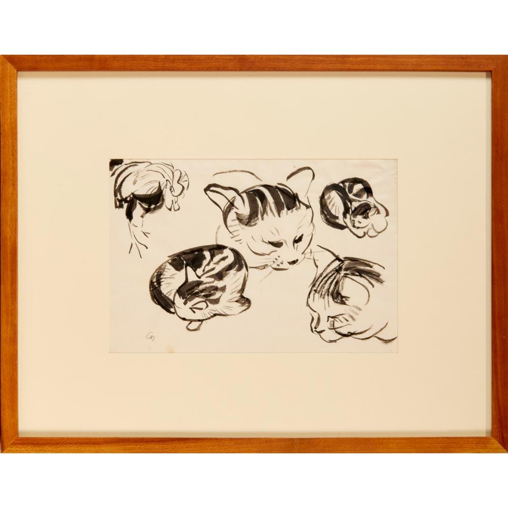 jules chadel studies of a cat drawing · Millea Bros Ltd · 2022-10-13 Jules Chadel comparable auction result: jules chadel studies of a cat drawing