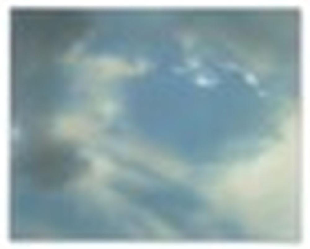 Gerhard Richter (B. 1932) Wolkenstudie (grün-blau) (Study for Clouds (Green comparable sale