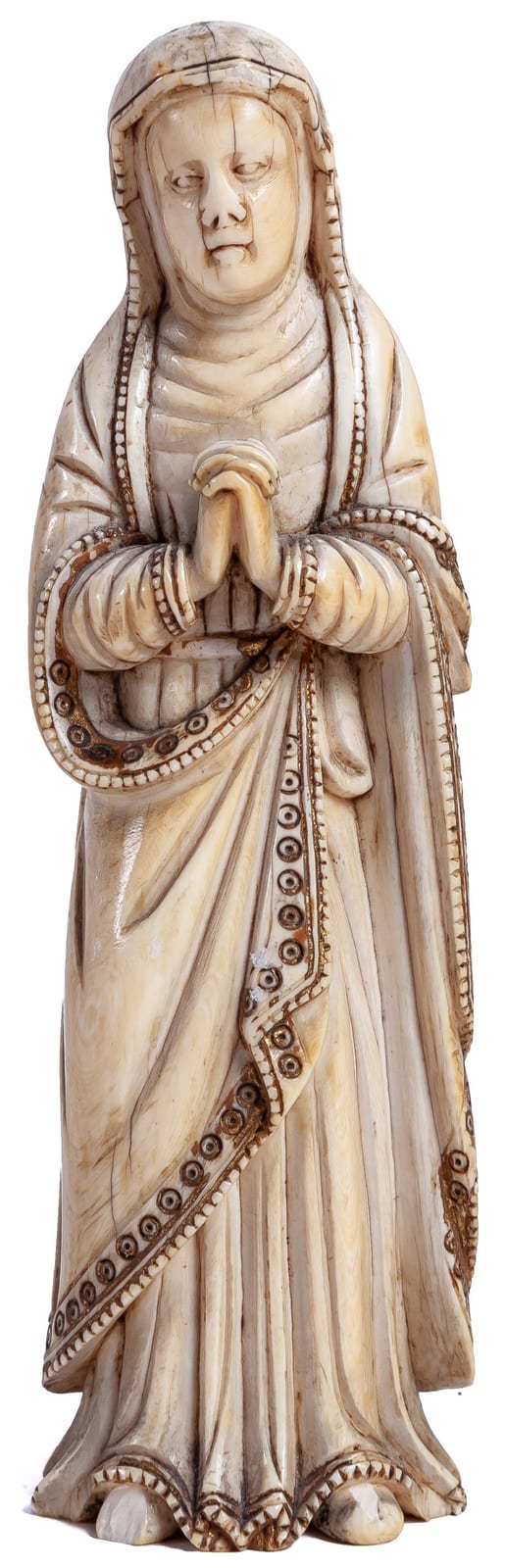 INDO comparable auction result: indo portuguese school 17th century a carved ivory figure of virgin mary