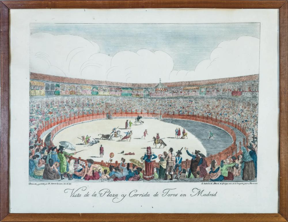 Antonio Carnicero comparable auction result: antonio carnicero 1748 1814 vista de la plaza y corrida de toros en madrid in 1791