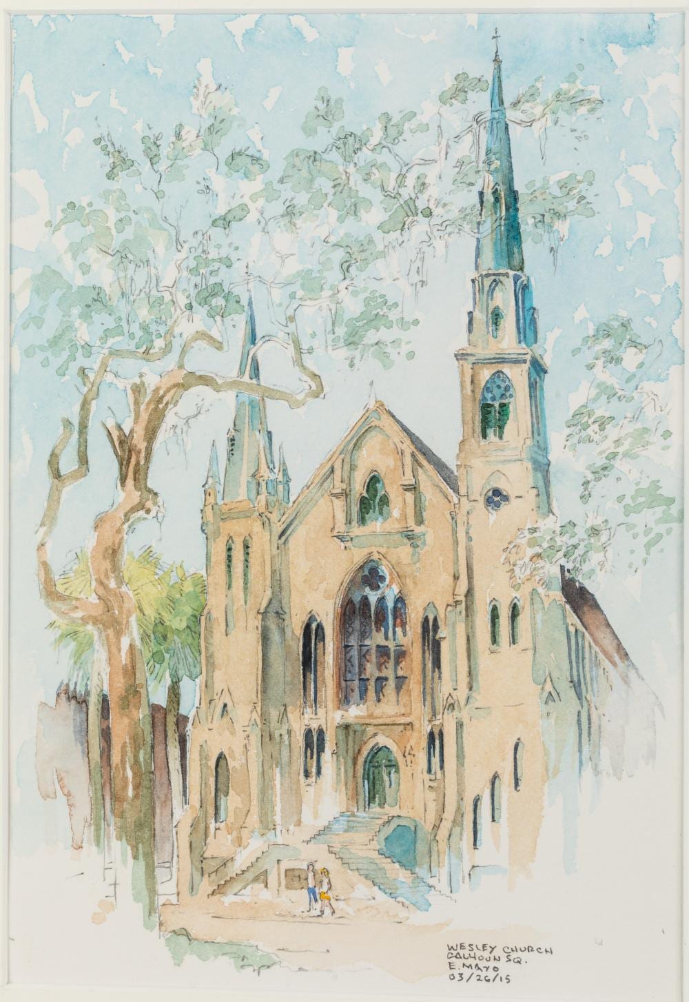 Everett Mayo comparable auction result: everett mayo b 1947 wesley church savannah w c