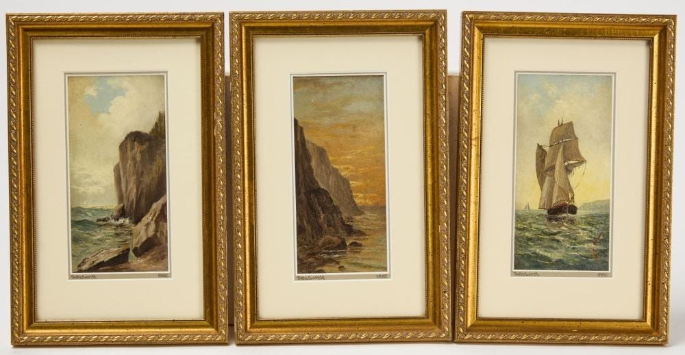 Daniel F. Wentworth comparable auction result: daniel f wentworth three nautical scenes