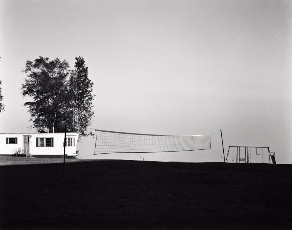 Frank Gohlke comparable auction result: frank gohlke 1942 badminton net fog on lake superior near grand marais minnesota