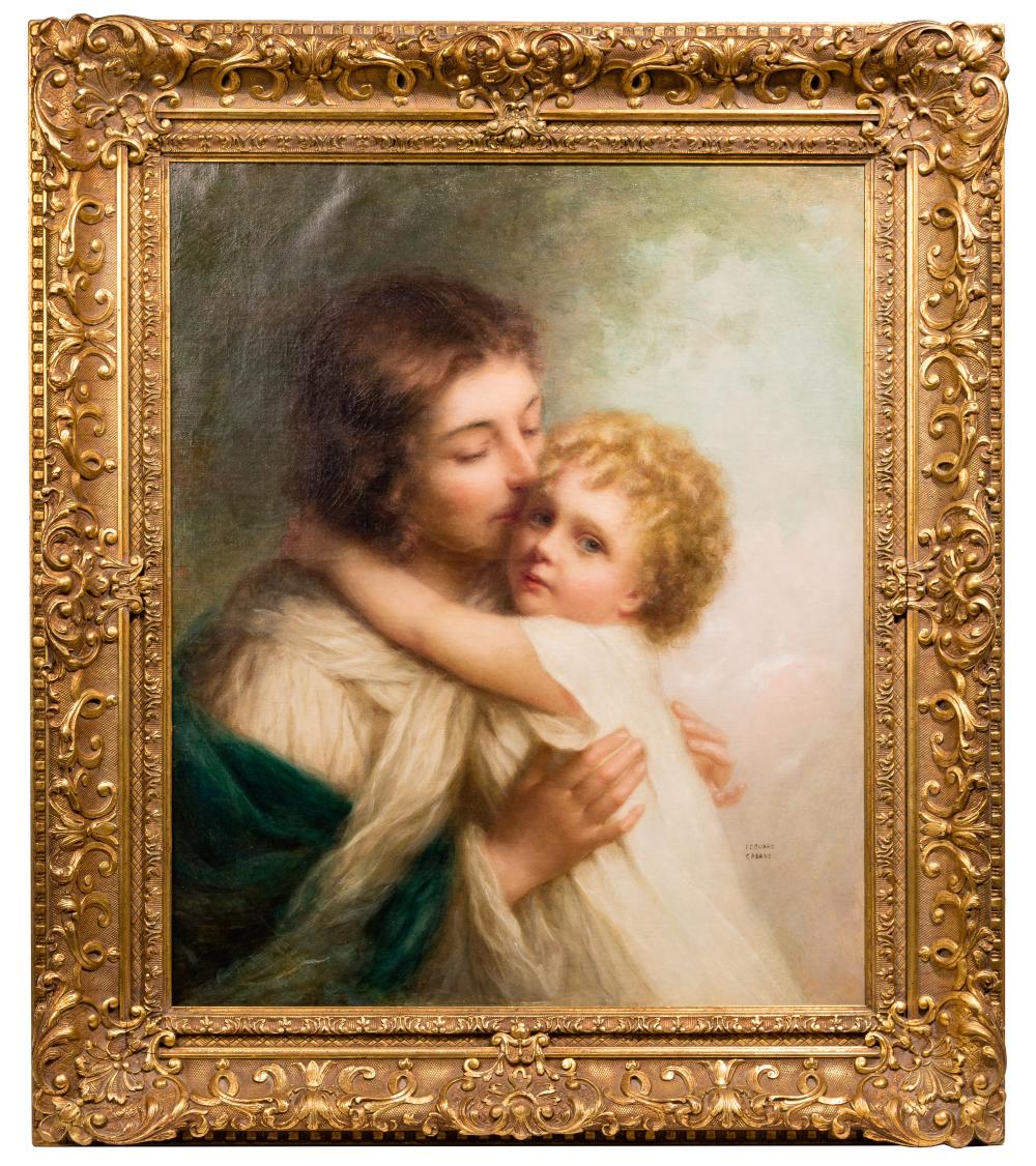 Edouard Cabane comparable auction result: edouard cabane french 1857 1942 mother and child oil on canvas