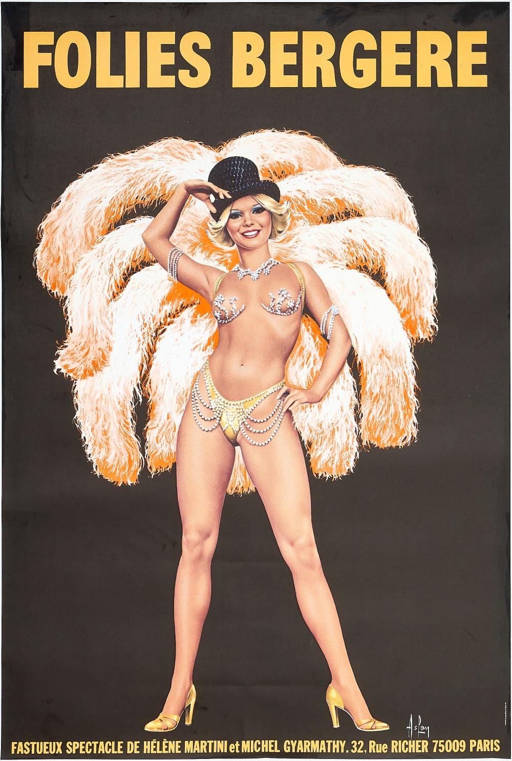 Alain Aslan comparable auction result: alain aslan 1930 2014 folies bergere 1960 circa