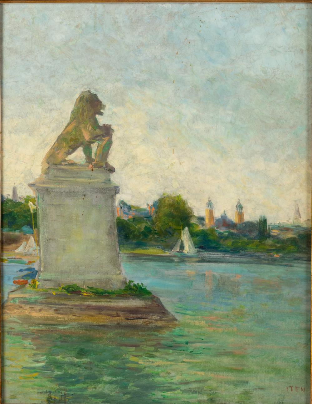 hans iten 1874 1930 lion monument o b · Everard Auctions and Appraisals · 2022-10-19 Jean Iten comparable auction result: hans iten 1874 1930 lion monument o b