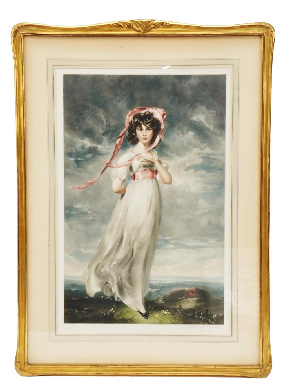 Sydney Ernest Wilson comparable auction result: pinkie portrait print by sydney ernest wilson