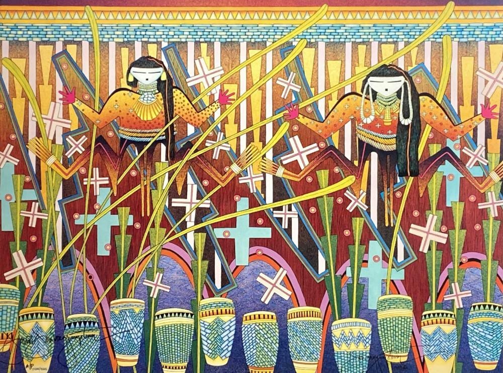 David Dawangyumptewa comparable auction result: david dawangyumptewa a p limited edition color lithograph
