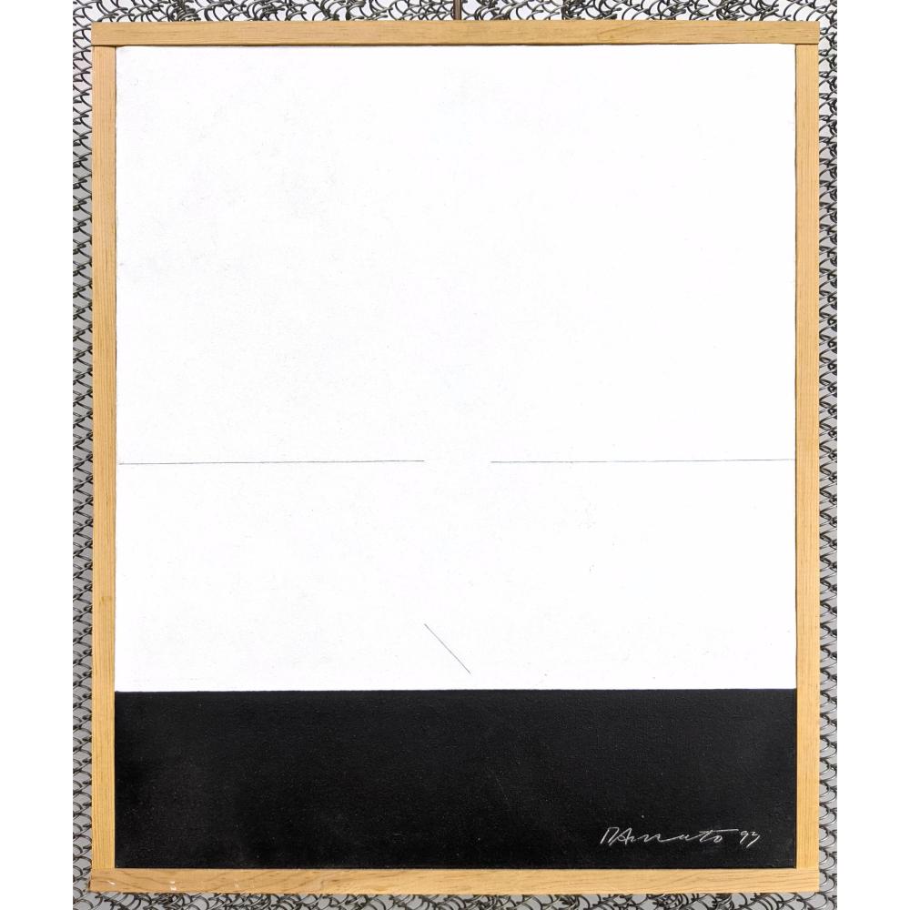 george d amato signed abstract modernist painting black and white painted bands signed and dated · Uniques & Antiques · 2022-10-12 George D'Amato comparable auction result: george d amato signed abstract modernist painting black and white painted bands signed and dated