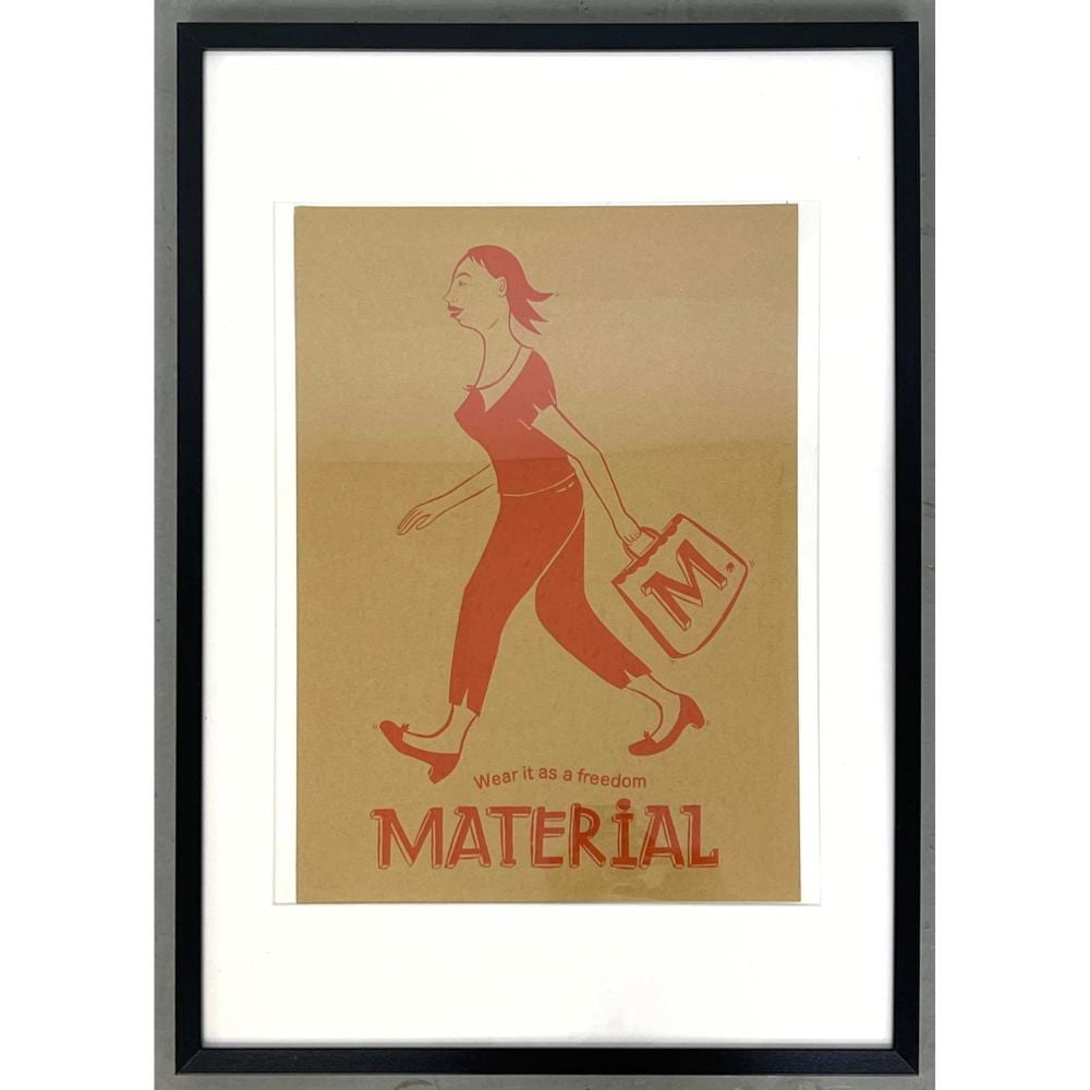 Margaret Kilgallen comparable auction result: margaret kilgallen print framed under glass
