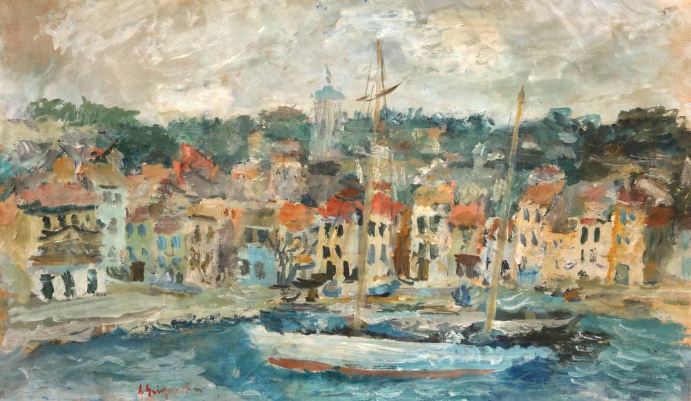 lucian grigorescu sailing boats in the harbour · A10 by Artmark · 2022-10-25 Lucian Grigorescu comparable auction result: lucian grigorescu sailing boats in the harbour