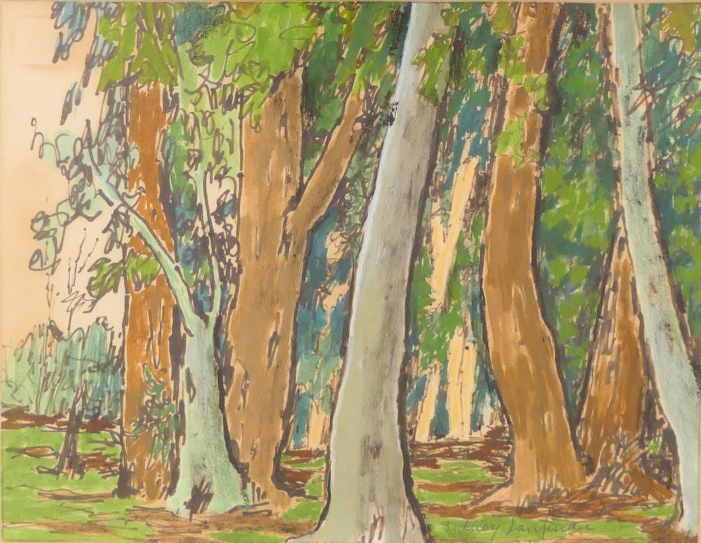 Sidney Laufman comparable auction result: sidney laufman 1891 1985 new york france edge of the forest watercolor