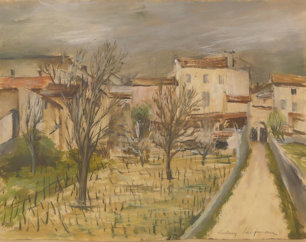 Sidney Laufman comparable auction result: sidney laufman 1891 1985 new york france winter in france watercolor
