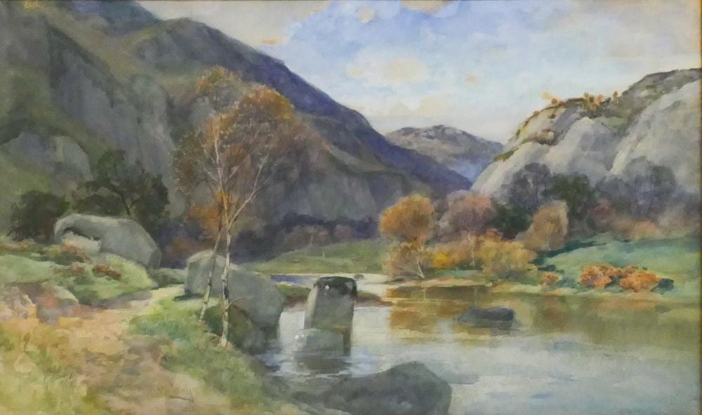 george gray fl 1880 1910 scotland scottish landscape watercolor · MBA Seattle Auction LLC · 2022-10-27 George (1880) Gray comparable auction result: george gray fl 1880 1910 scotland scottish landscape watercolor
