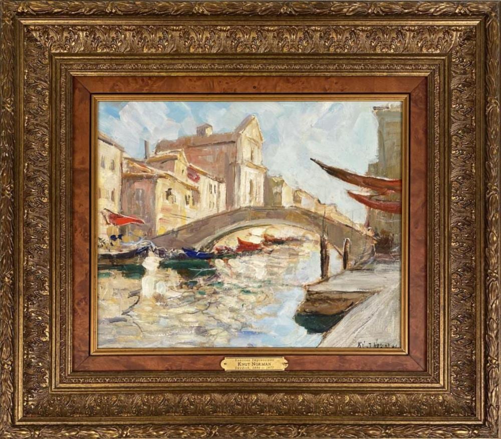 knut norman impressionist venetian scene o m · Schwenke Auctioneers · 2022-10-18 Knut Norman comparable auction result: knut norman impressionist venetian scene o m