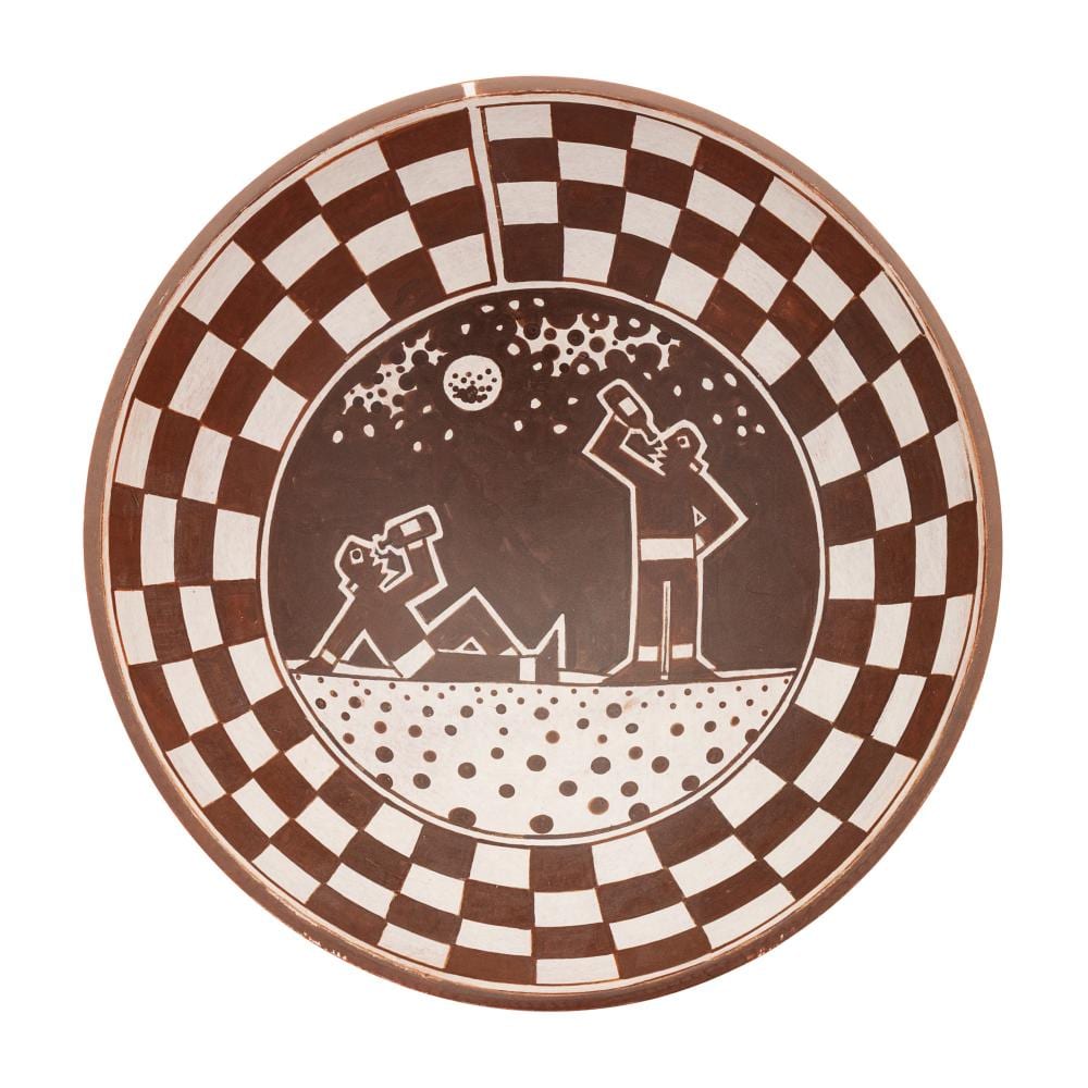 Diego Romero comparable auction result: diego romero cochiti b 1964 pottery bowl stary night
