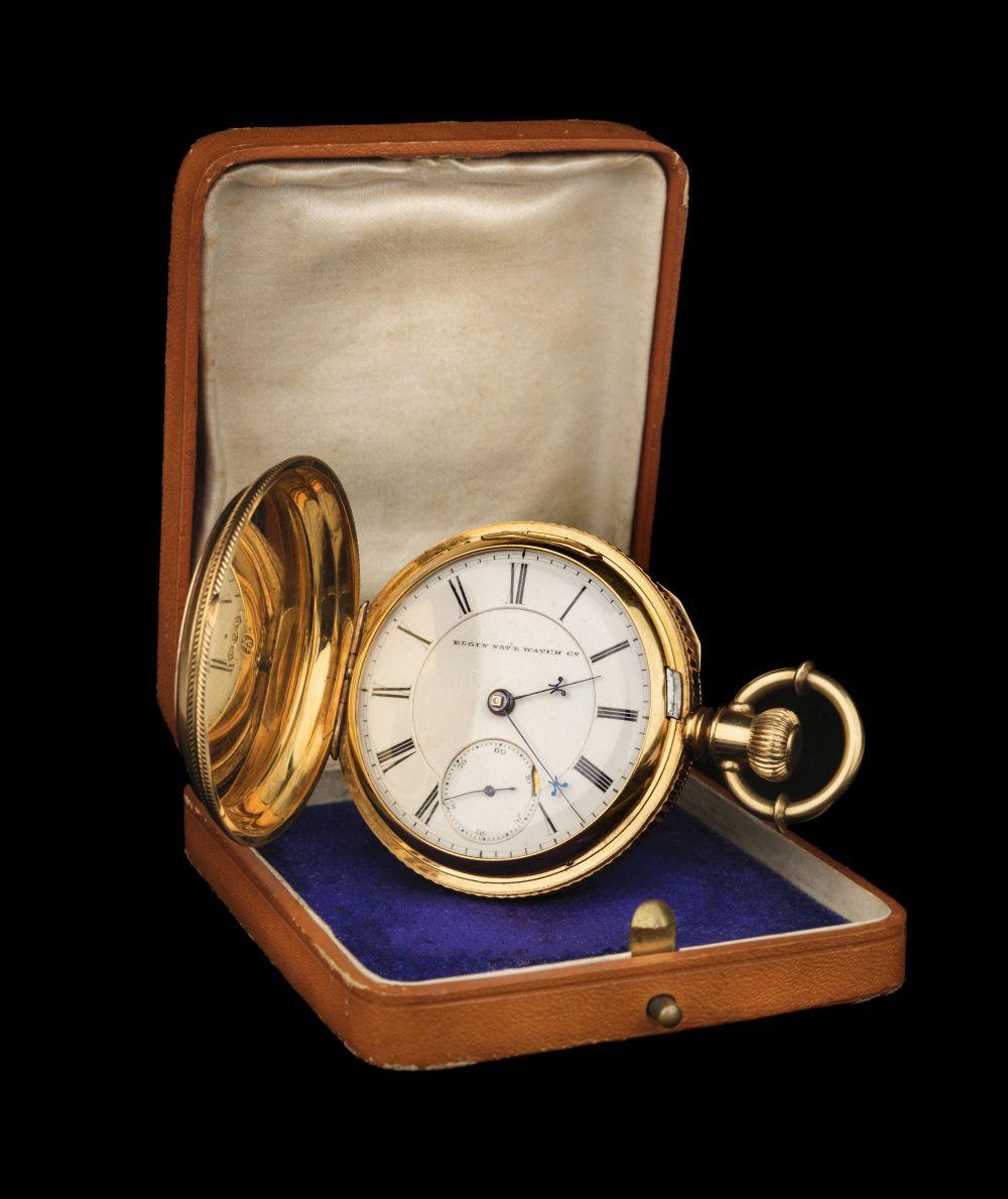 Auction comp thumbnail for Pocket Watch. An Edwardian 18K pocket watch by Elgin & Watch Co (Dominic Winter Auctions, Lot 50)