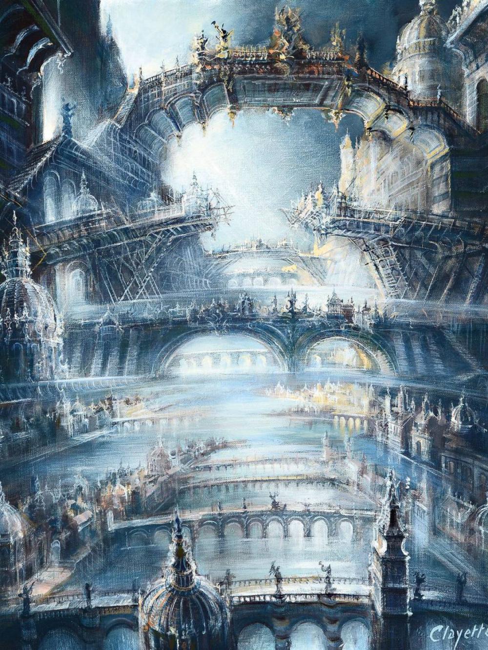 Pierre Clayette comparable auction result: pierre clayette 1930 2005 illumination les ponts hiver