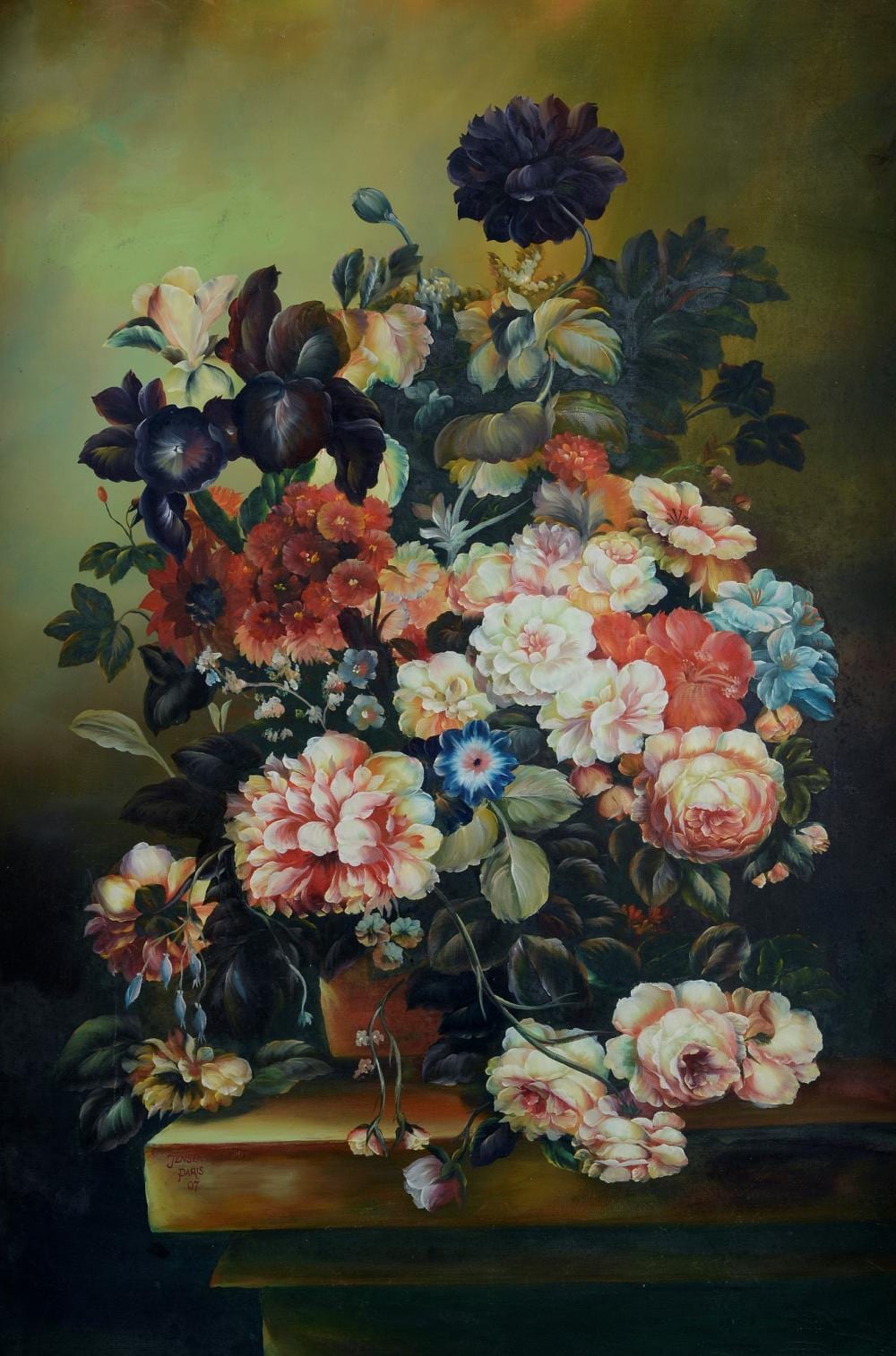 Johan Laurentz Jensen comparable auction result: johan laurentz jensen gentofte 1800 copenaghen 1856 studio di natura morta con fiori