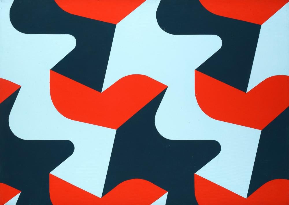 Sergio Lombardo comparable auction result: sergio lombardo roma 1939 2 forme 3 colori su toro 1996
