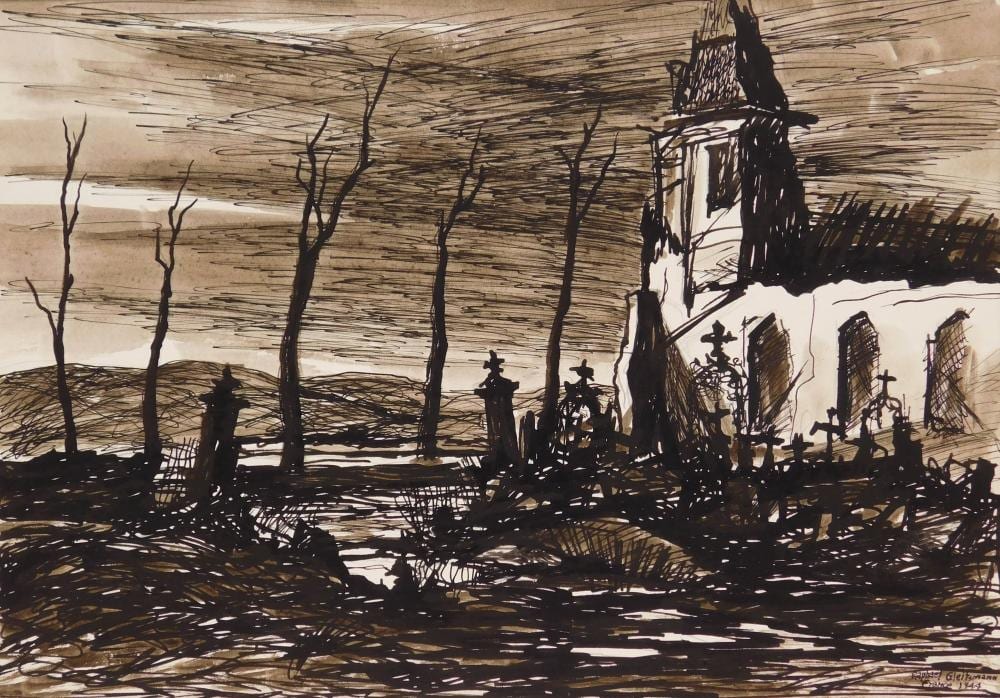 Raphael Gleitsmann comparable auction result: raphael gleitsmann pen and ink
