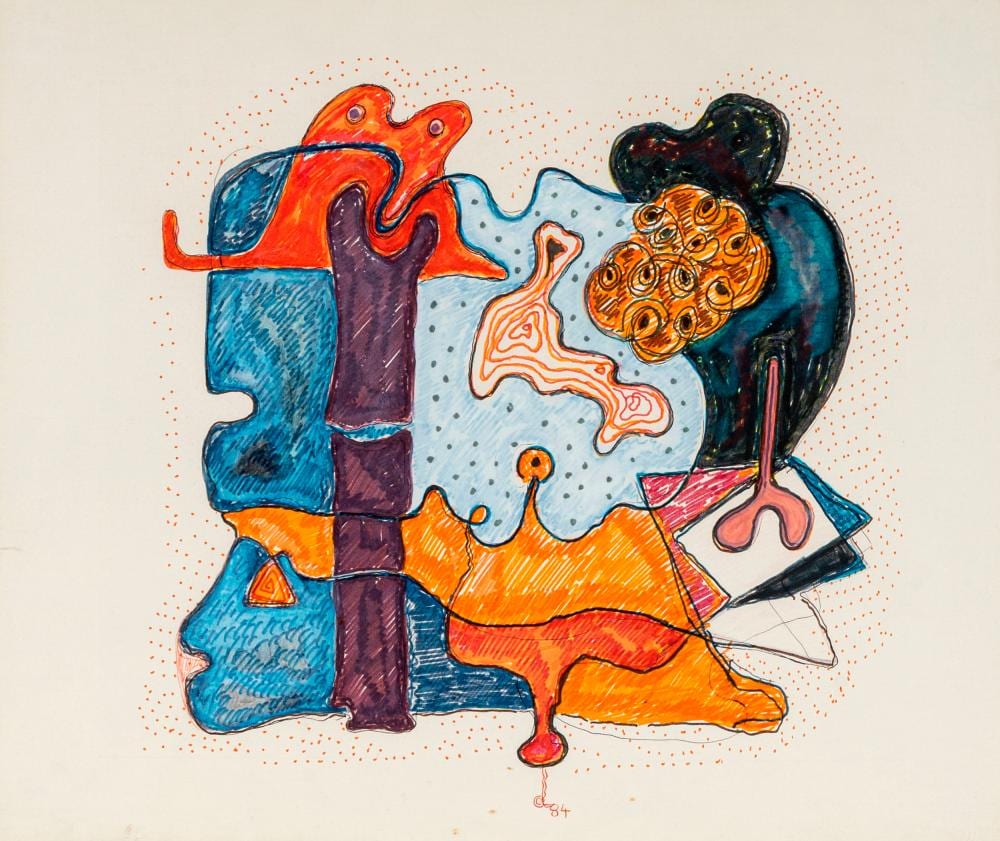 Gillo Dorfles comparable auction result: gillo dorfles untitled