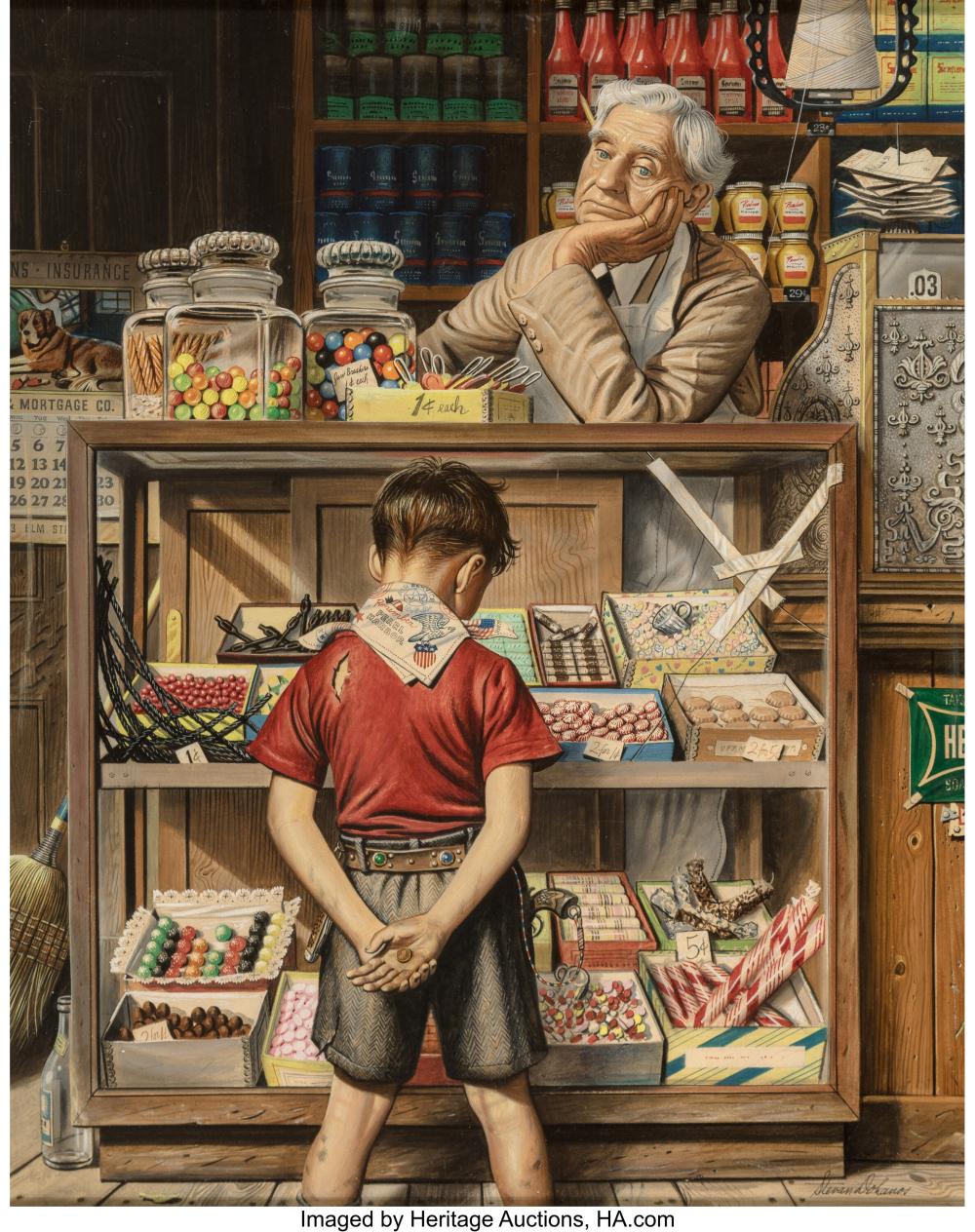 Stevan Dohanos (American, 1907-1994) Penny Candy, The Saturday Evening Post Cove sold by Heritage Auctions, lot 67204 — auction record photograph