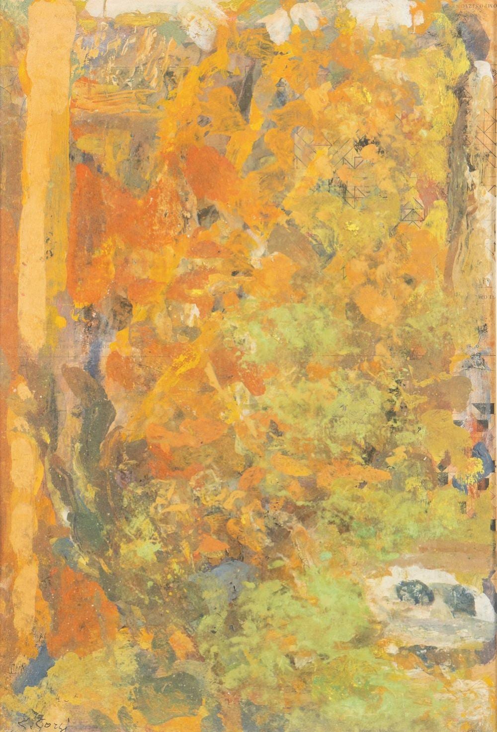 Carlo Corsi comparable auction result: carlo corsi nizza 1879 bologna 1966 casa di carducci 1961 olio su carta cm 62x42 opera firmata in basso a sinistra c corsi al retro reca