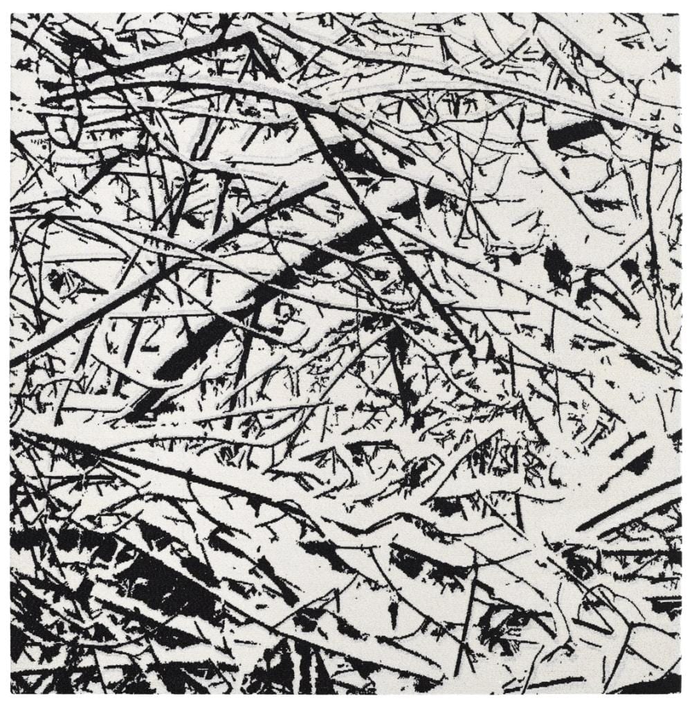 Farhad Moshiri comparable auction result: farhad moshiri iranian b 1963 first snow 3c hand embroidered beads on c