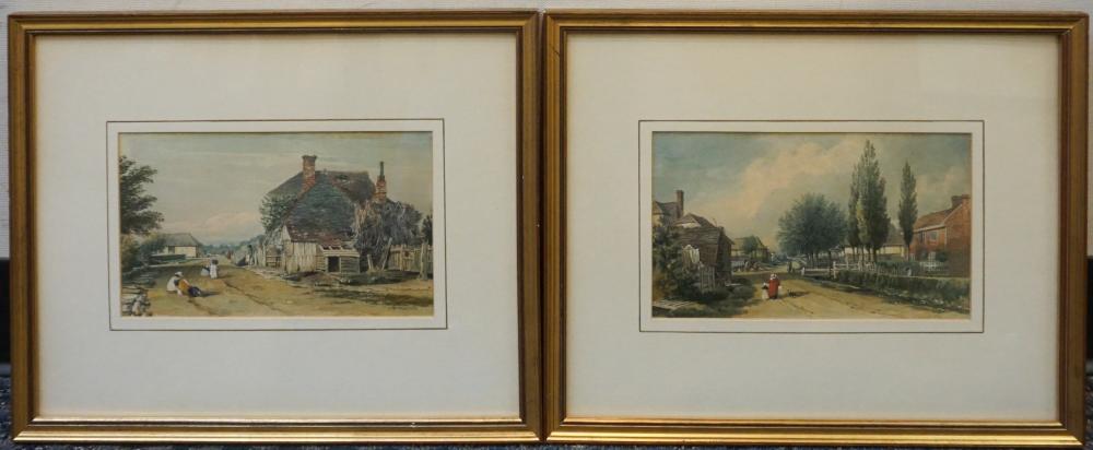 John Preston Neale comparable auction result: john preston neale british 1771 1847 country town scenes two watercolors on paper each framed 14 x 17 in 35 56 x 43 18 cm
