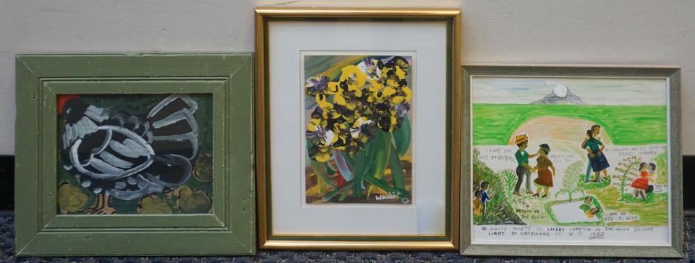 Canute Caliste comparable auction result: canute caliste betty sue matthews and woodie american 20th century three works various mediums each framed larger 12 1 2 x 14 1 2 in 31 75 x 36 83 cm