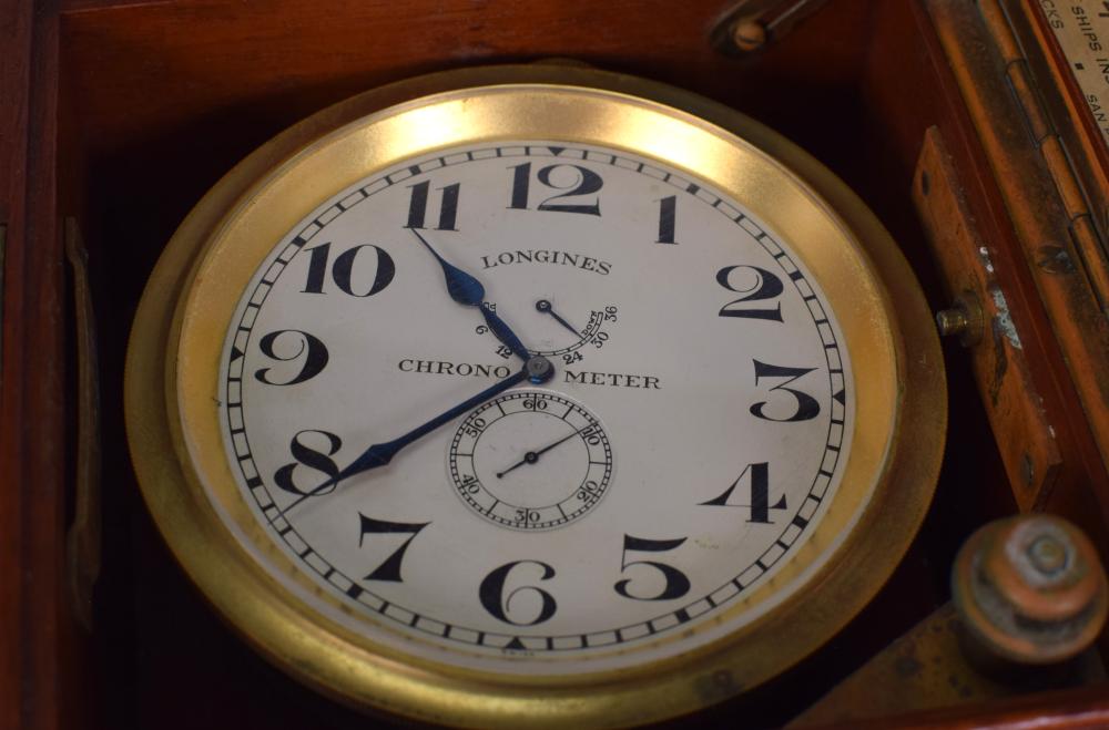LONGINES NAUTICAL OR MARINE SHIP'S CHRONOMETER sold by White's Auctions, lot 140 — auction record photograph