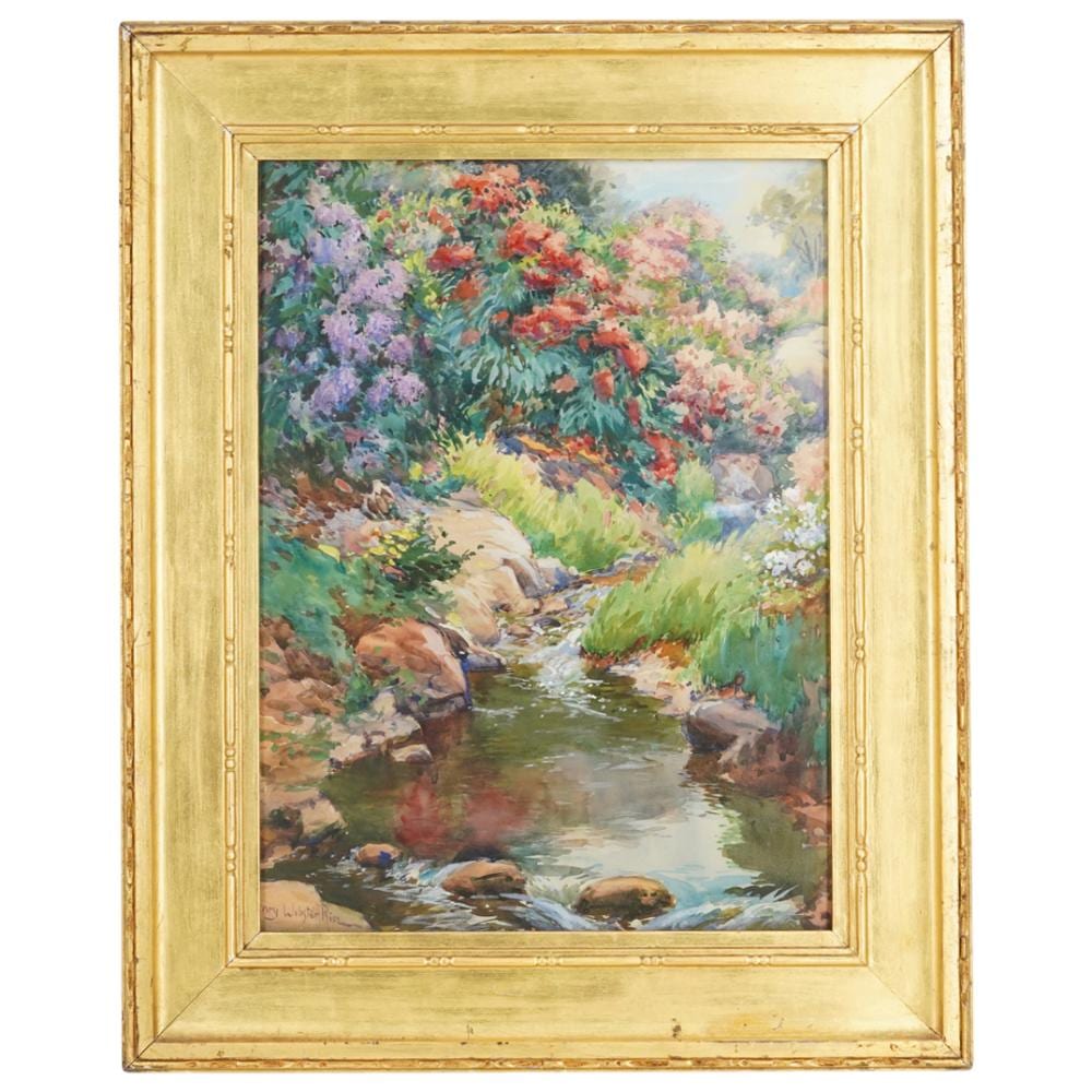 Henry Webster Rice comparable auction result: henry webster rice 1853 1934 landscape watercolor on paper