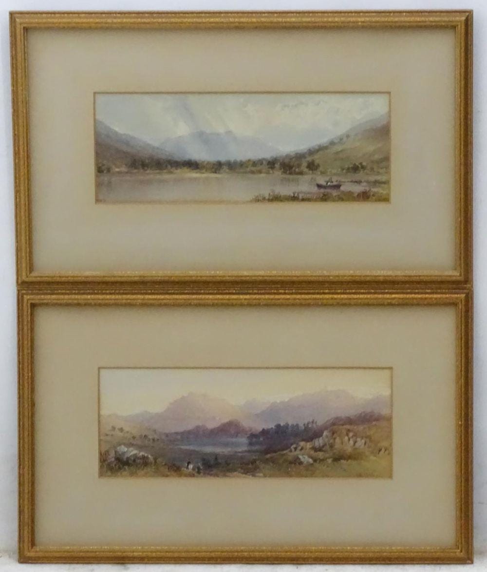Ebenezer Alfred Warmington comparable auction result: ebenezer alfred warmington 1830 1903 watercolours a pair of mountain landscapes comprising blea