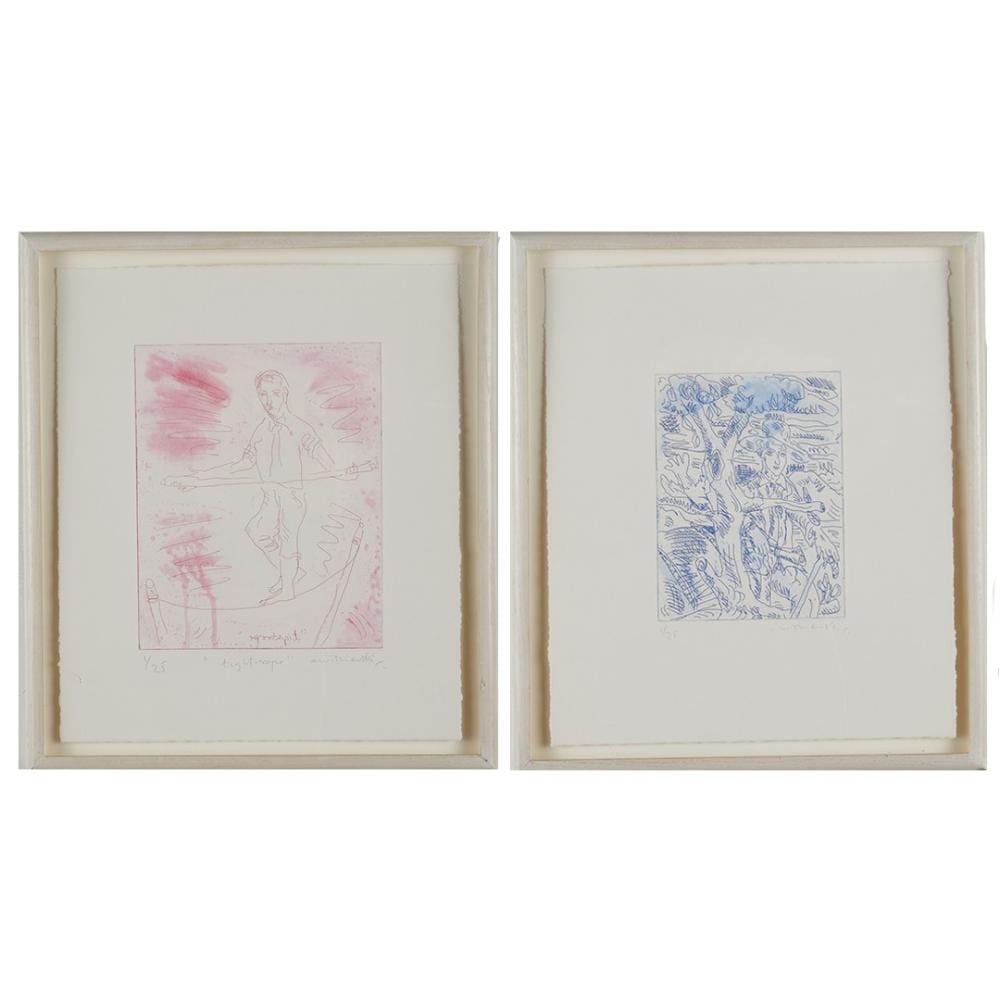Adrian Wiszniewski comparable auction result: group of 2 adrian wiszniewski etchings
