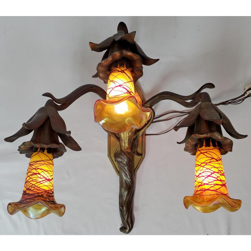 Charles Jonchery comparable auction result: charles jonchery french bronze art nouveau sconce