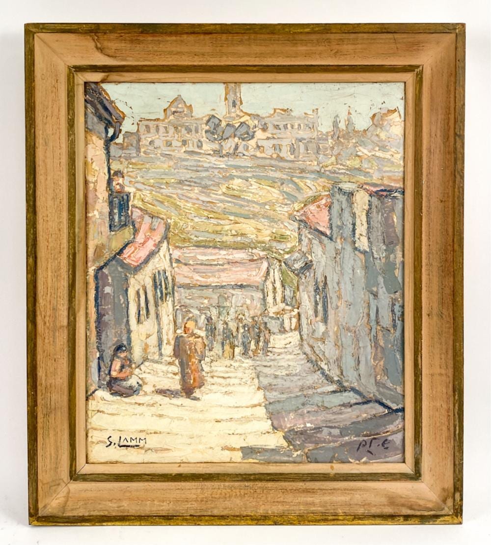 Shmuel Lamm comparable auction result: shmuel lamm 1905 1944 israeli o c landscape