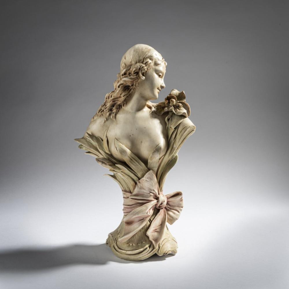 Anton Nelson comparable auction result: anton nelson alias antoine joseph van den kerckhoven bust of a girl c 1899