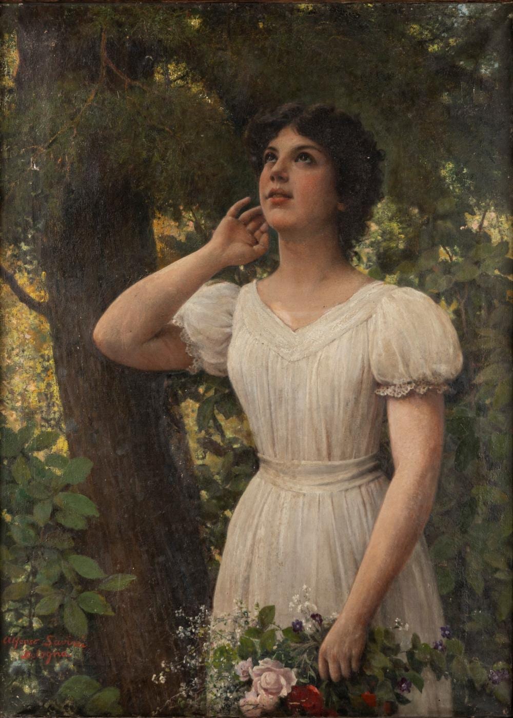 Alfonso Savini comparable auction result: alfonso savini bologna 1836 1908 spring