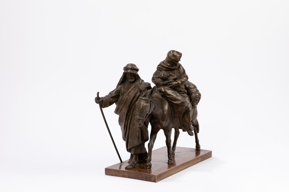 Augusto Rivalta comparable auction result: augusto rivalta alessandria 1835 firenze 1925 flight to egypt