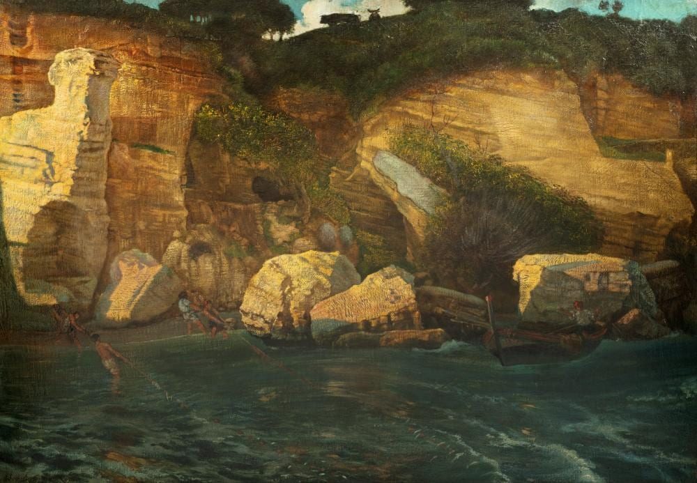 edoardo gioja roma 1862 londra 1937 anzio the withdrawal of fishing nets in marinaretti · Finarte · 2022-11-10 Edoardo Gioja comparable auction result: edoardo gioja roma 1862 londra 1937 anzio the withdrawal of fishing nets in marinaretti